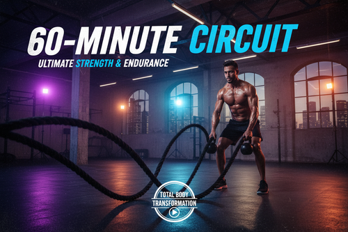 Person doing intense circuit training workout