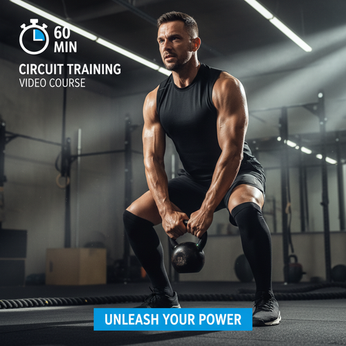 Athlete mid-action during circuit training